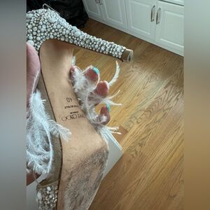 Jimmy Choo “Viola” wedding shoes.